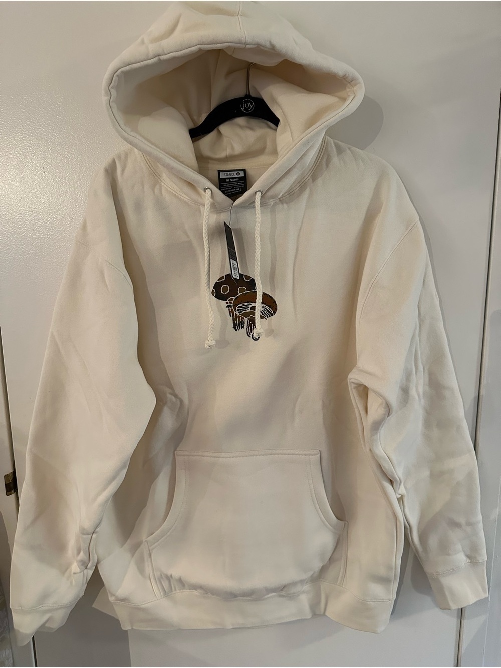 Stance Cream Crewneck Hoodie with Mushroom Graphic